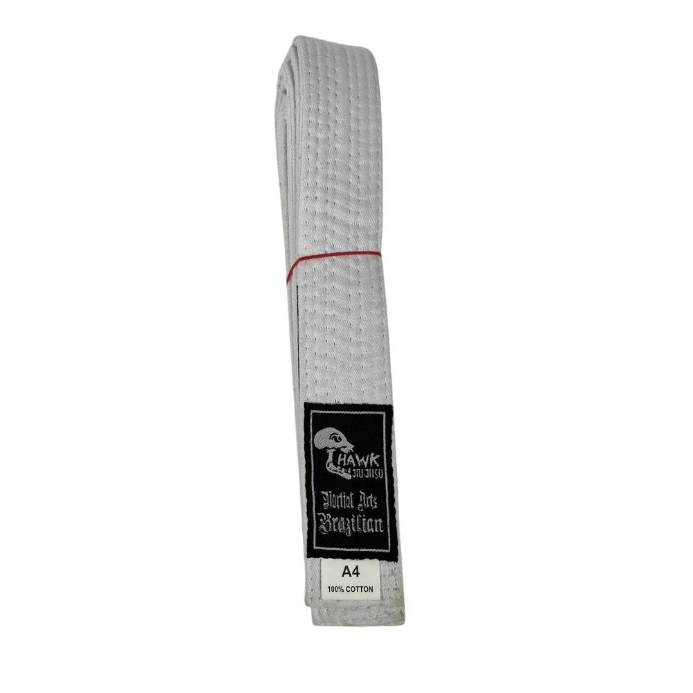 Hawk Jiu‎ Jitsu White Belt Brazilian Martial Arts BJJ A4 100% Cotton